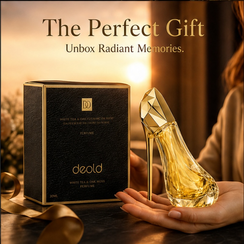 Luxurious golden high-heeled s - Perfume High Fragrance recension och pris