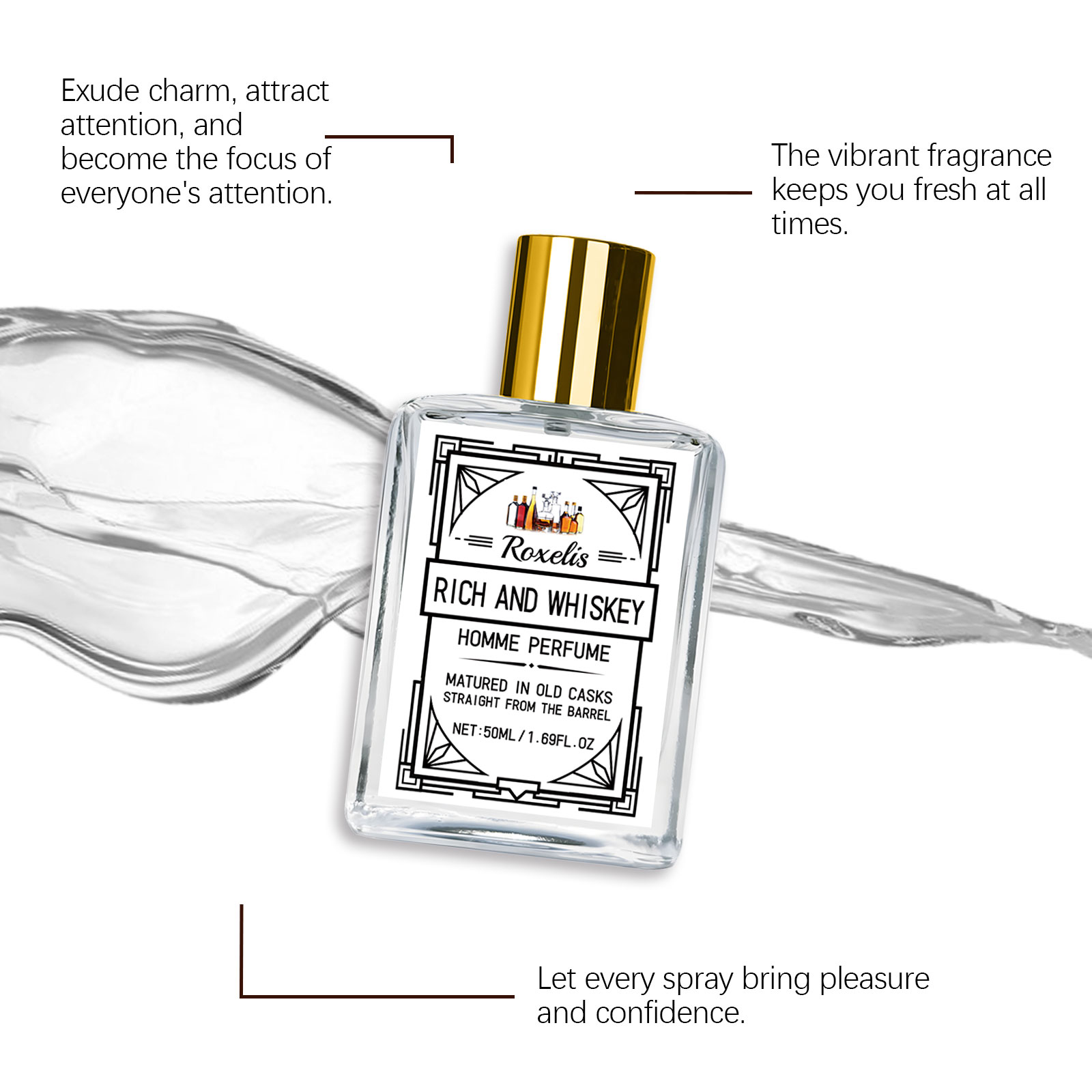 Roxelis 50ml Charm Whisky Men' - Perfume Fresh Fragrance recension och pris